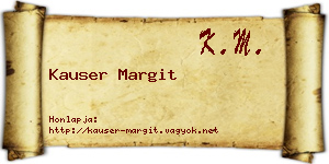 Kauser Margit névjegykártya